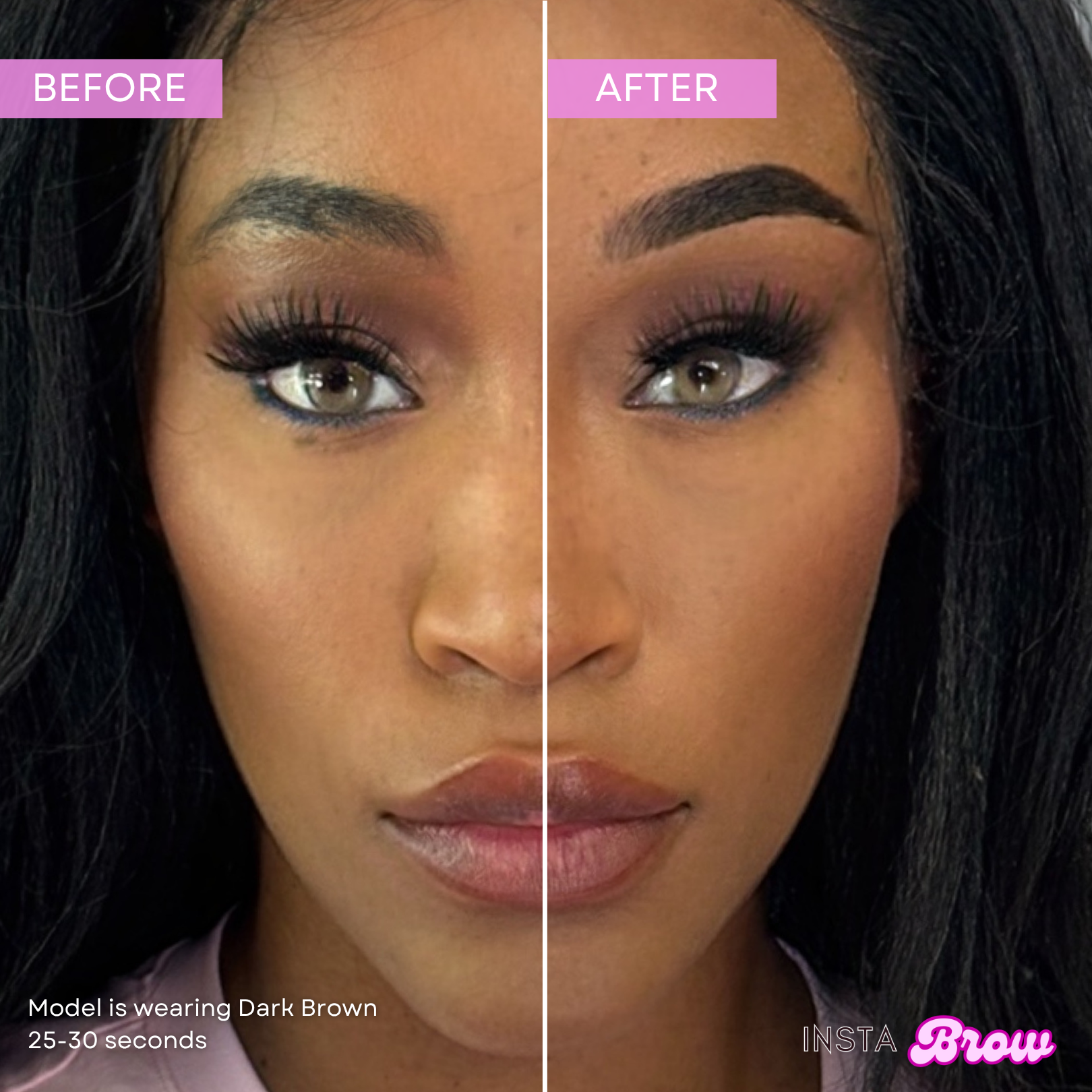 Insta Brow | Eyebrow Stain ( Dark Brown )  + Eraser