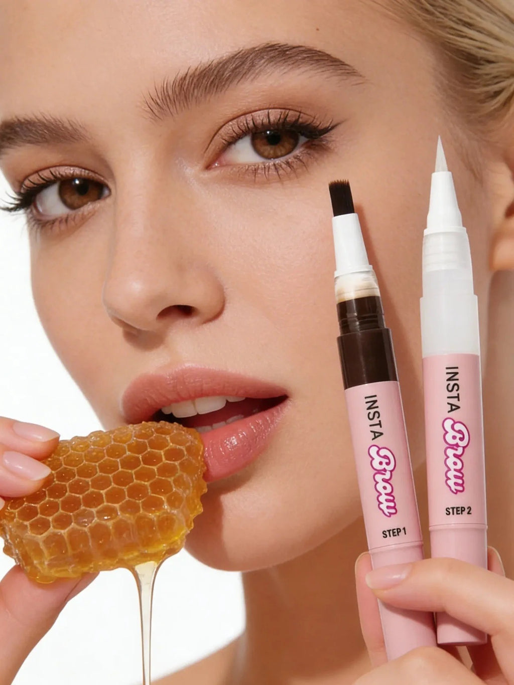 Insta Brow | Eyebrow Stain (Light Brown)  + Eraser
